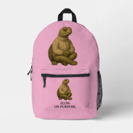 SAC À DOS IMPRIMÉ RALENTIR DANS LE BUT.