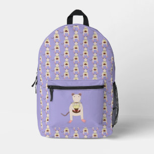 Sac À Dos Imprimé Rat de Siamese avec gâteau d'anniversaire