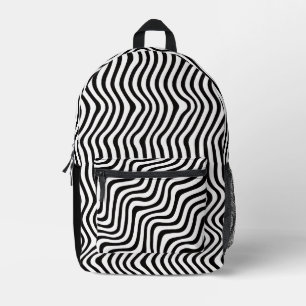 Sac À Dos Imprimé Rayé B&N