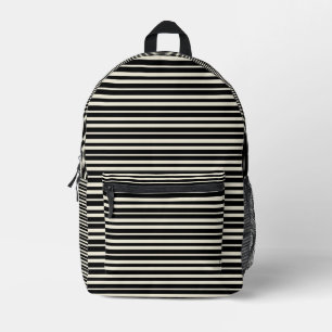 Sac À Dos Imprimé Rayures horizontales minimalistes noir et blanc