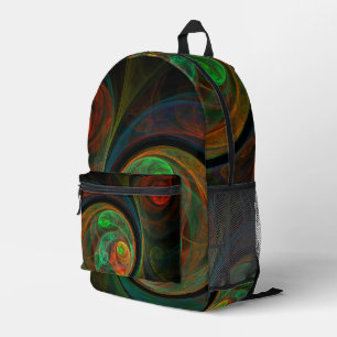 Sac À Dos Imprimé Reborn Green Art Abstrait