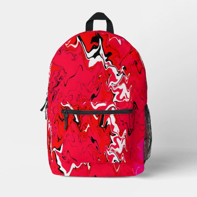 Sac À Dos Imprimé Red #1 Swirl Art (Recto)