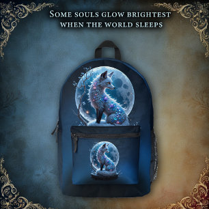 Sac À Dos Imprimé Renard de cristal éclairé par la lune – Gardien de