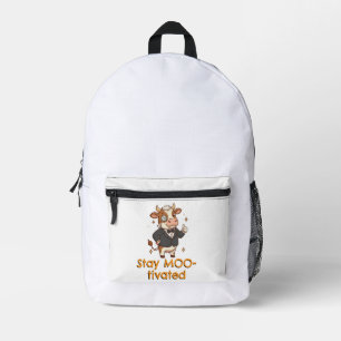Sac À Dos Imprimé Restez motivé comme une vache