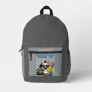 Sac À Dos Imprimé "Retour à l'école Cool canard" Nom personnalisé de