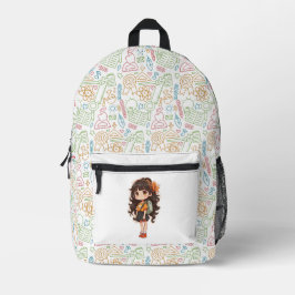 Sac À Dos Imprimé Retour à l'école. Fille de l'école