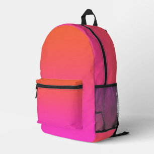 Sac À Dos Imprimé Retour À L'École Orange Rose