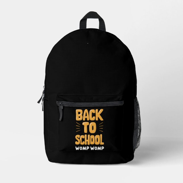 Sac À Dos Imprimé Retour à l'école Womp Womp Professeur (Recto)