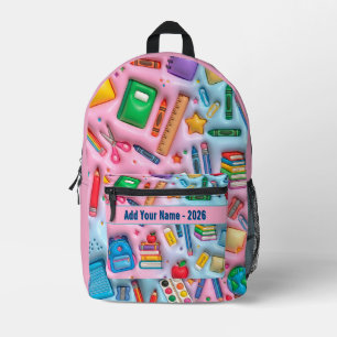 Sac À Dos Imprimé Retour personnalisé à l'école 2026