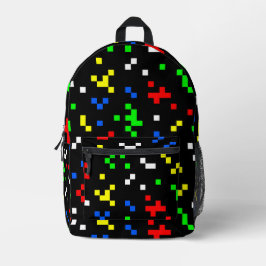 Sac À Dos Imprimé Retro 8 Bit Video Game Graphics Pattern