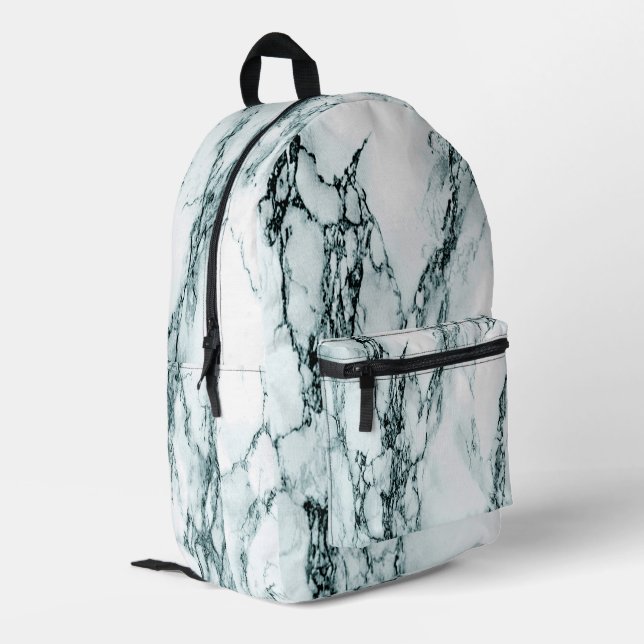 Sac À Dos Imprimé Revêtement de marbre vert (Coin arrière gauche)