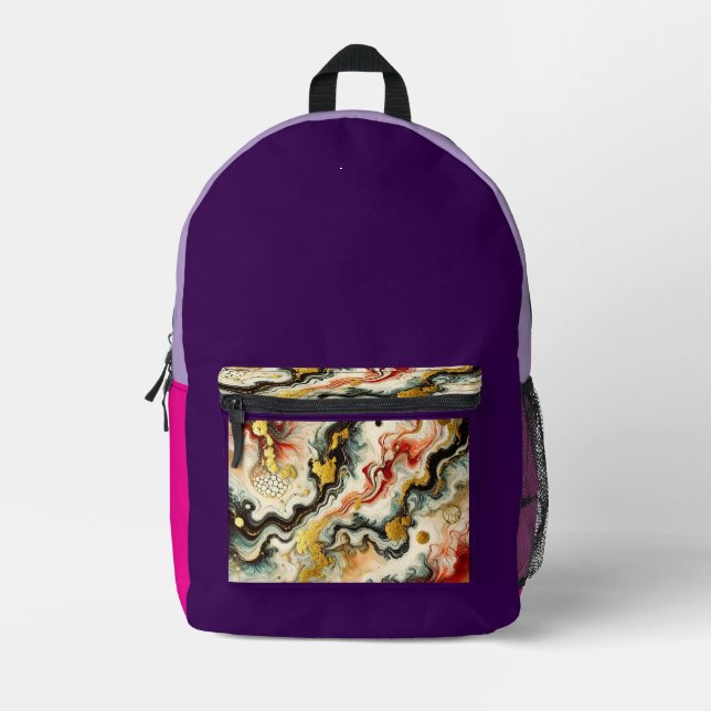 Sac À Dos Imprimé Rivières dorées (Recto)