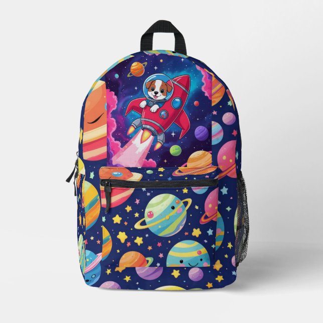 Sac À Dos Imprimé Rocket Pup Mission - Space Adventure Backpack pour (Recto)