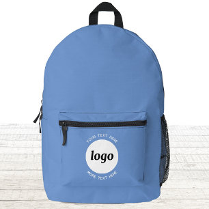 Sac À Dos Imprimé Rond du logo Texte promotionnel Bleu commercial