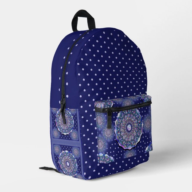 Sac À Dos Imprimé Rosace bleue (Coin arrière gauche)