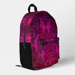 Sac À Dos Imprimé Rose damassé profond et lumineux de style bohème