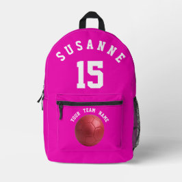 Sac À Dos Imprimé Rose Imprimer Couper Coudre Sport de football Fill
