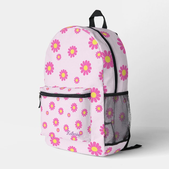 Sac À Dos Imprimé Rose marguerite (Coin arrière droit)