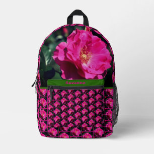 Sac À Dos Imprimé Rose rose en pleine fleur Personnalisé