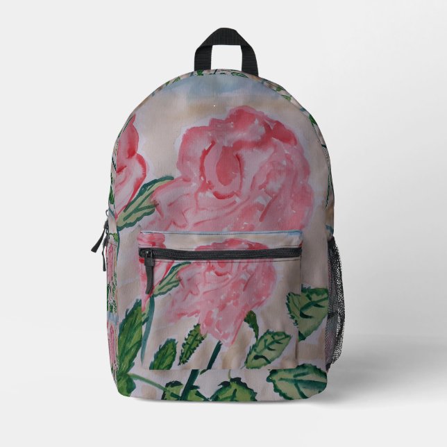 Sac À Dos Imprimé Roses d'été Abstraits (Recto)