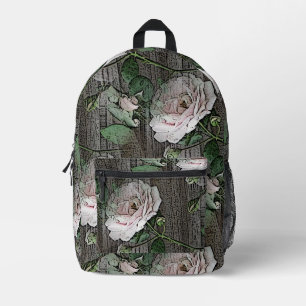 Sac À Dos Imprimé Roses sur bois