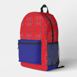 Sac À Dos Imprimé Rouge et bleu