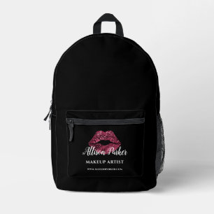 Sac À Dos Imprimé Rouge Kiss Maquilleuse Professionnel