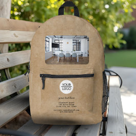 Sac À Dos Imprimé Rustic Ajouter Logo Texte Personnalisé Red Company