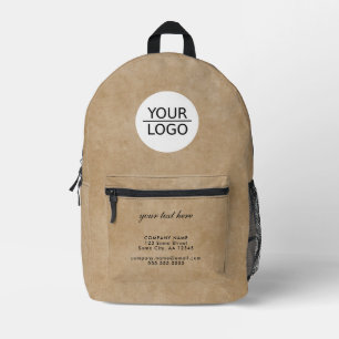 Sac À Dos Imprimé Rustic Ajoutez votre logo Custom Text Company