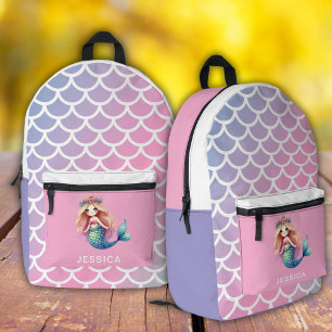 Sac À Dos Imprimé Sac à coudre imprimé écailles de sirène rose et vi
