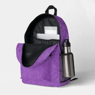 Sac À Dos Imprimé Sac à imprimé en denim violet coupe et couture