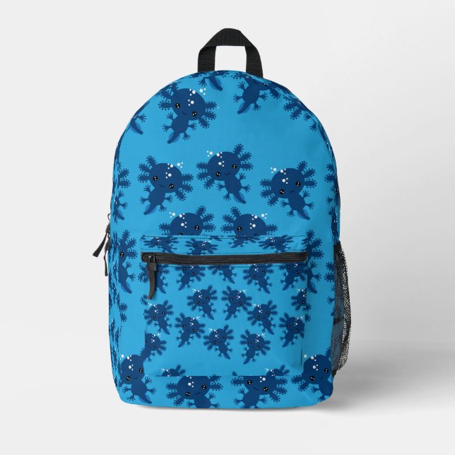 Sac À Dos Imprimé Salamandre axotique exotique (Recto)