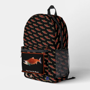 Sac À Dos Imprimé Saumon Sockeye en rouge