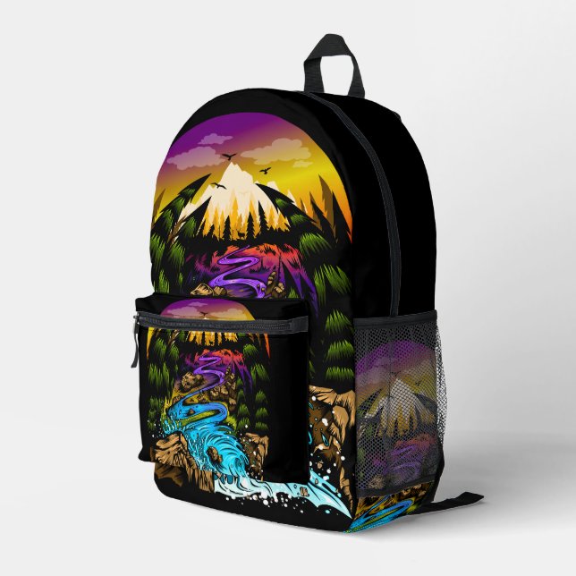 Sac À Dos Imprimé Scène extérieure (Coin arrière droit)
