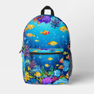 Sac À Dos Imprimé Scène sous-marine colorée