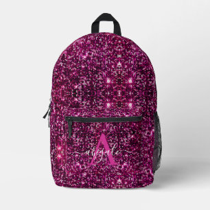 Sac À Dos Imprimé Séquins de Parties scintillant rose chaud mignonne