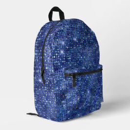 Sac À Dos Imprimé Séquins Royal Blue Sparkly Faux