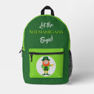 Sac À Dos Imprimé Shenanigans Leprechaun Saint Patrick
