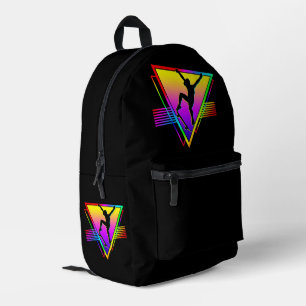 Sac À Dos Imprimé Silhouette de skateboard rétro Skateur