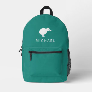Sac À Dos Imprimé Simple Kiwi Bird Silhouette Monogramme personnalis