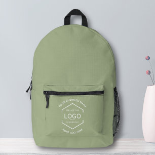 Sac À Dos Imprimé Simple Logo Texte Professionnel Promotionnel Vert