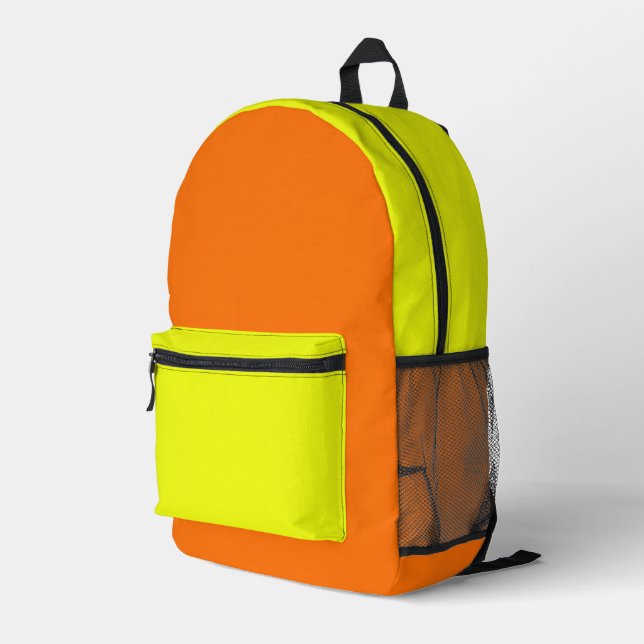 Sac À Dos Imprimé Simple moderne Neon Fluorescent Orange (Coin arrière droit)