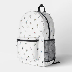 Sac À Dos Imprimé Skieurs d'hiver en action Motif