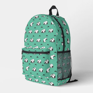 Sac À Dos Imprimé Snoopy Moustaches et Motif Turquoise
