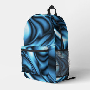 Sac À Dos Imprimé Soie Bleue