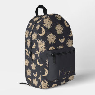 Sac À Dos Imprimé Soleil céleste, Lune et étoiles Personnalisé