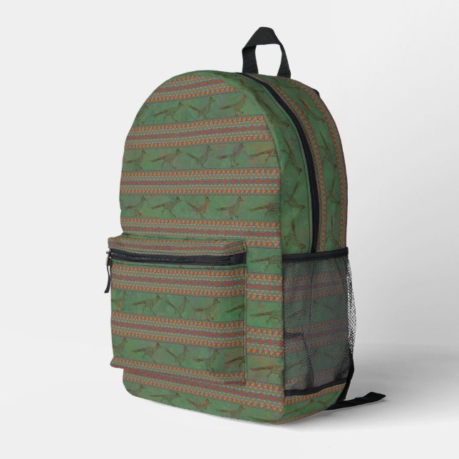 Sac À Dos Imprimé Southwest Roadrunners Sagebrush Green (Coin arrière droit)