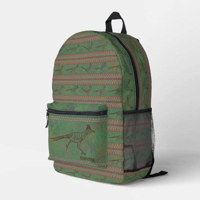 Sac À Dos Imprimé Southwest Roadrunners Sagebrush Green (Coin arrière droit)