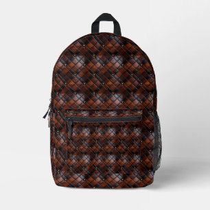 Sac À Dos Imprimé Style Cuir Élégant pour l'Aventure Quotidienne