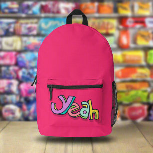 Sac À Dos Imprimé Stylish Girly Coloré "Ouais" Bold Sport rose